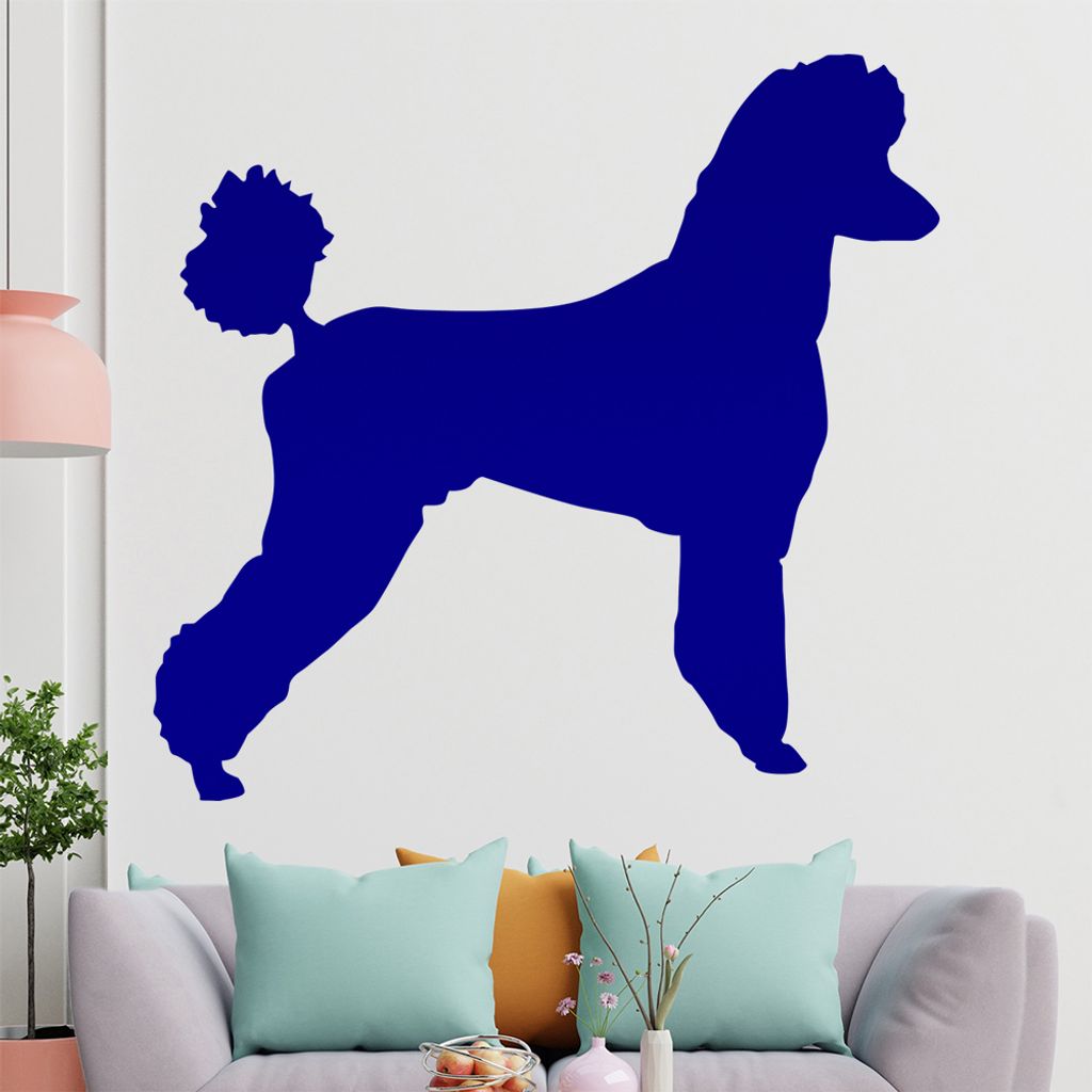 KIWISTAR Pudel Silhouette Wandtattoo in 6 Größen - Wandaufkleber Wall Sticker - Dekoration, Küche, Wohnzimmer, Schlafzimmer, Badezimmer