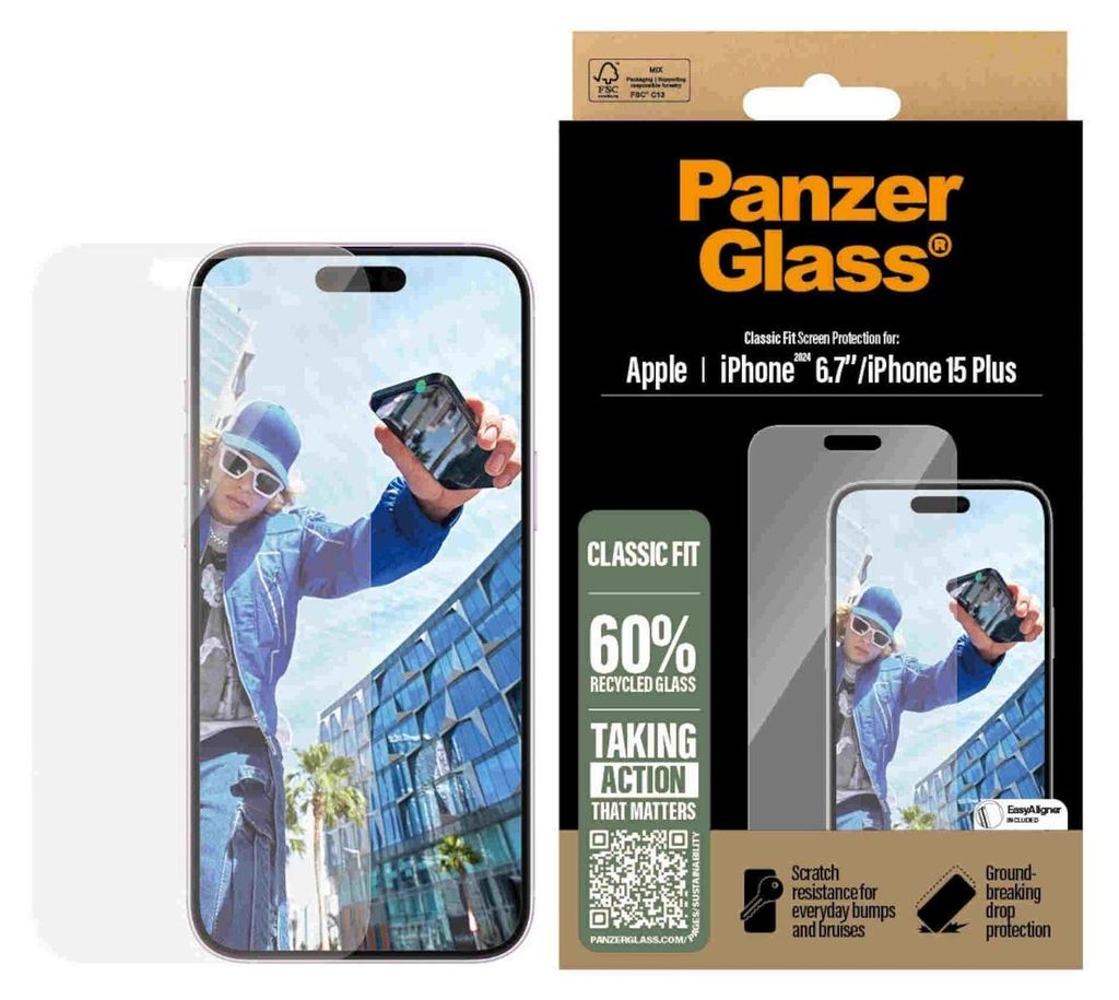 PanzerGlass ® Displayschutz iPhone 16 Plus | 15 Plus | Produktbild 