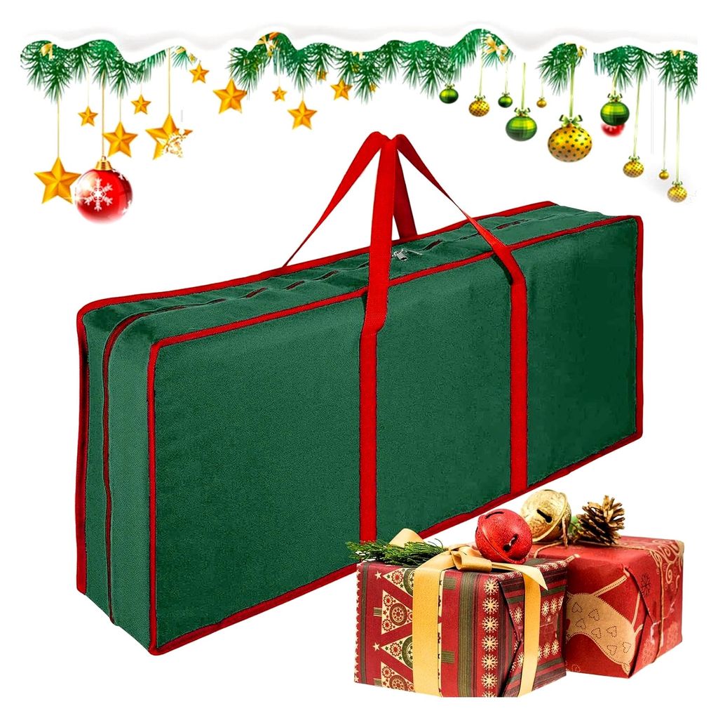 Geschenkpapier-Aufbewahrungsbehälter – Weihnachts-Tragetasche mit Reißverschluss, Geschenkpapier-Organizer für Weihnachten, Urlaub, Zuhause, R...