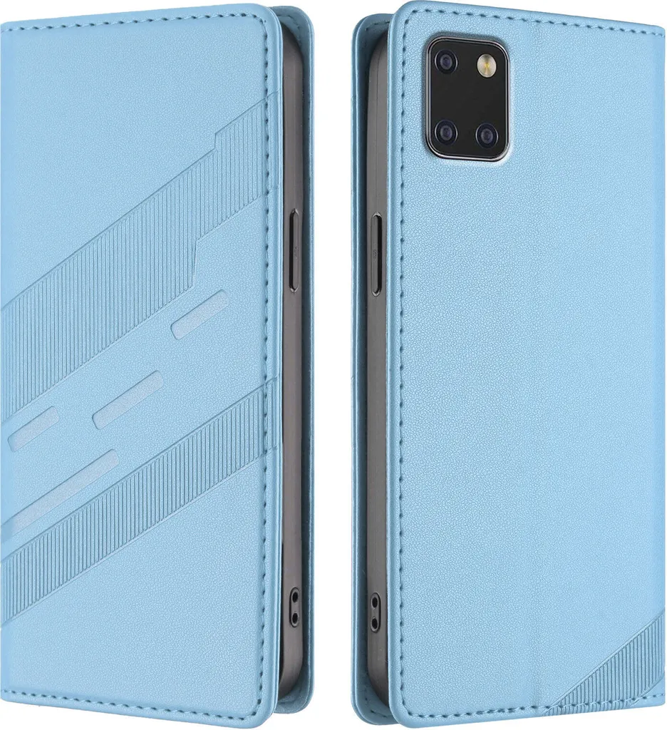 Custodia Samsung Note 10 Lite Azzurra Portafoglio con Stand