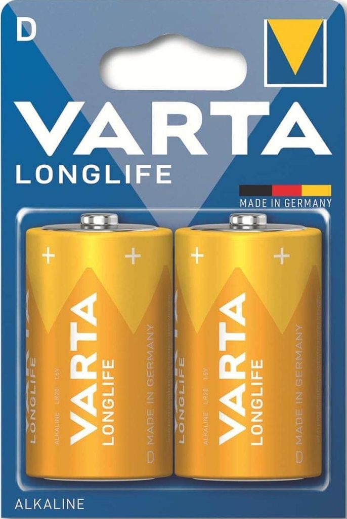 2 baterie VARTA LONGLIFE Mono D 1,5 V Obrázek produktu 