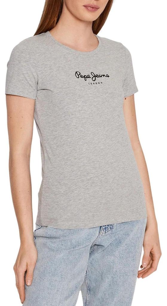 Pepe Jeans - T-Shirt für Damen, Rundhalsausschnitt, Elastisch, Schmal NA236 (XXS) (Grau)