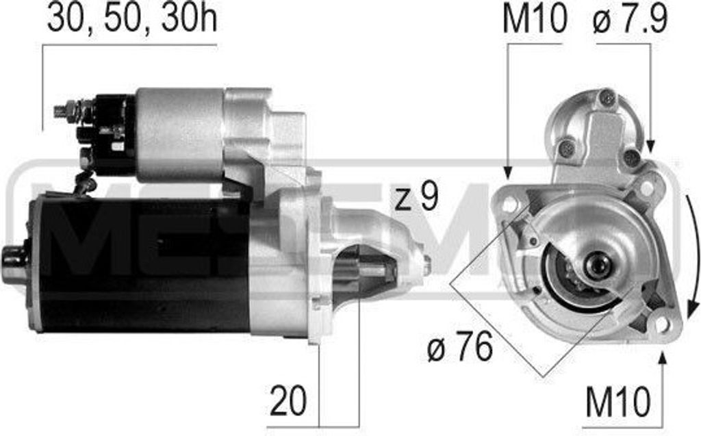 ERA 220147A Starter Anlasser 1,4kW für BMW 3 Limousine (E46) 12V