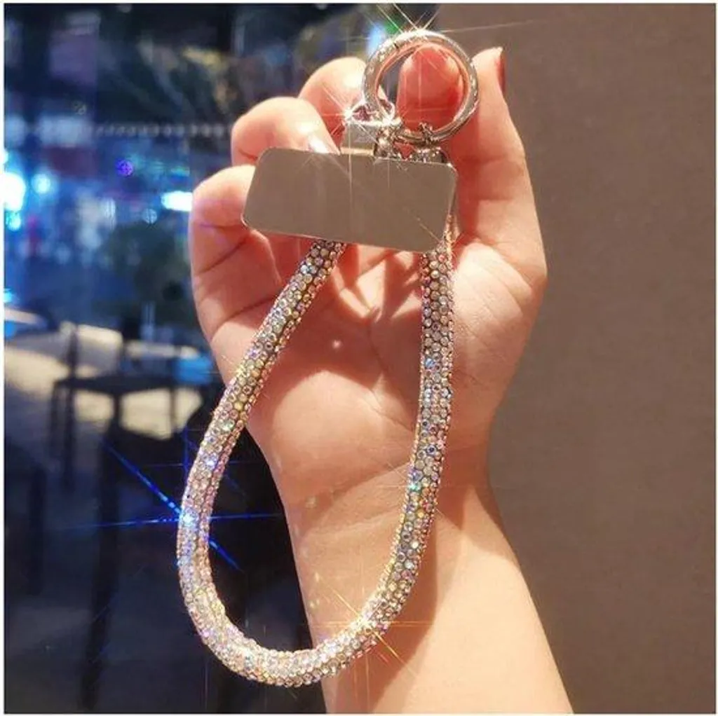 Dragonne téléphone strass pour soirée et usage quotidien mains libres