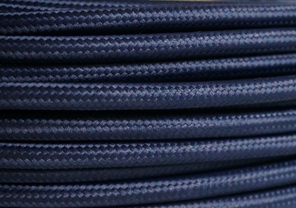 Cavo di alimentazione tessile 2x0,75mm² blu scuro Immagine del prodotto 