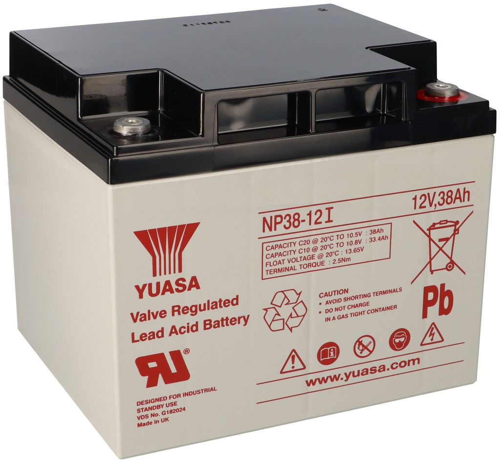 Batteria AGM Yuasa NP38-12I, 12V, 38Ah, certificata VdS, Immagine del prodotto 