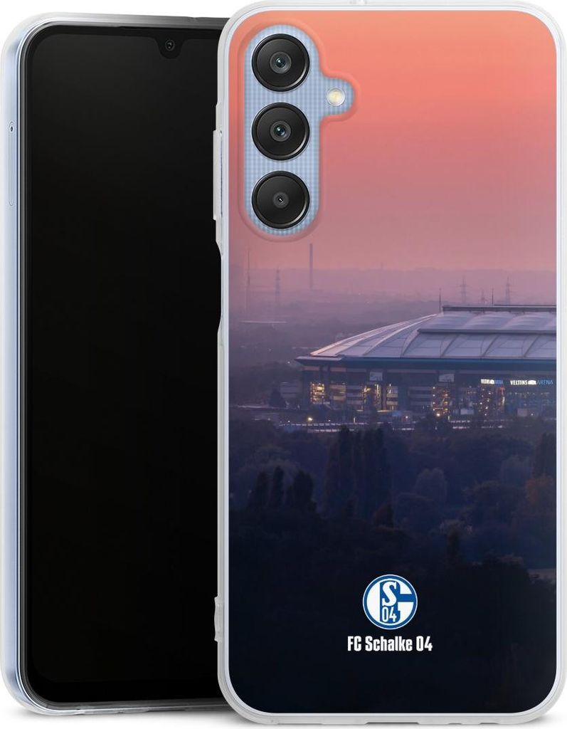 DeinDesign Handyhülle für Samsung Galaxy A25 5G Silikon Hülle Case Smartphone Schutzhülle FC Schalke 04 Offizielles Lizenzprodukt Stadion