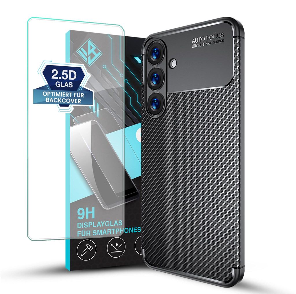 Handy Hülle für Samsung Galaxy S25 mit 9H Displayglas Produktbild 
