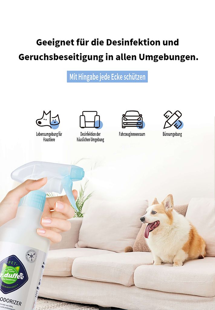 Desen Deodorant, 99% Pet Deodorant Ozon Deodorant, Haushalts- und Haustier Lufterfrischer, Katzentoilette, Zimmer, Schrank, Schuhschrank