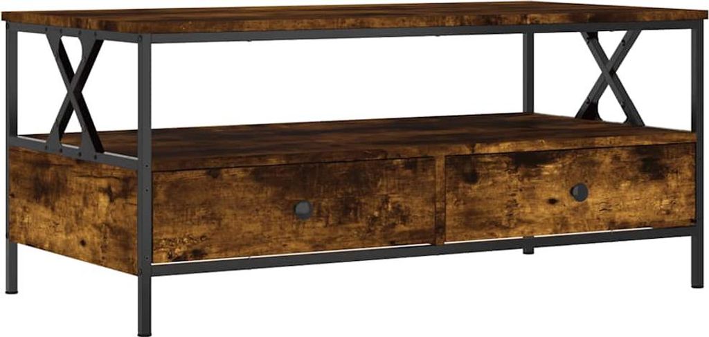 vidaXL Konferenční stolek Smoked Oak 100x51x45 cm Dřevěné Obrázek produktu 