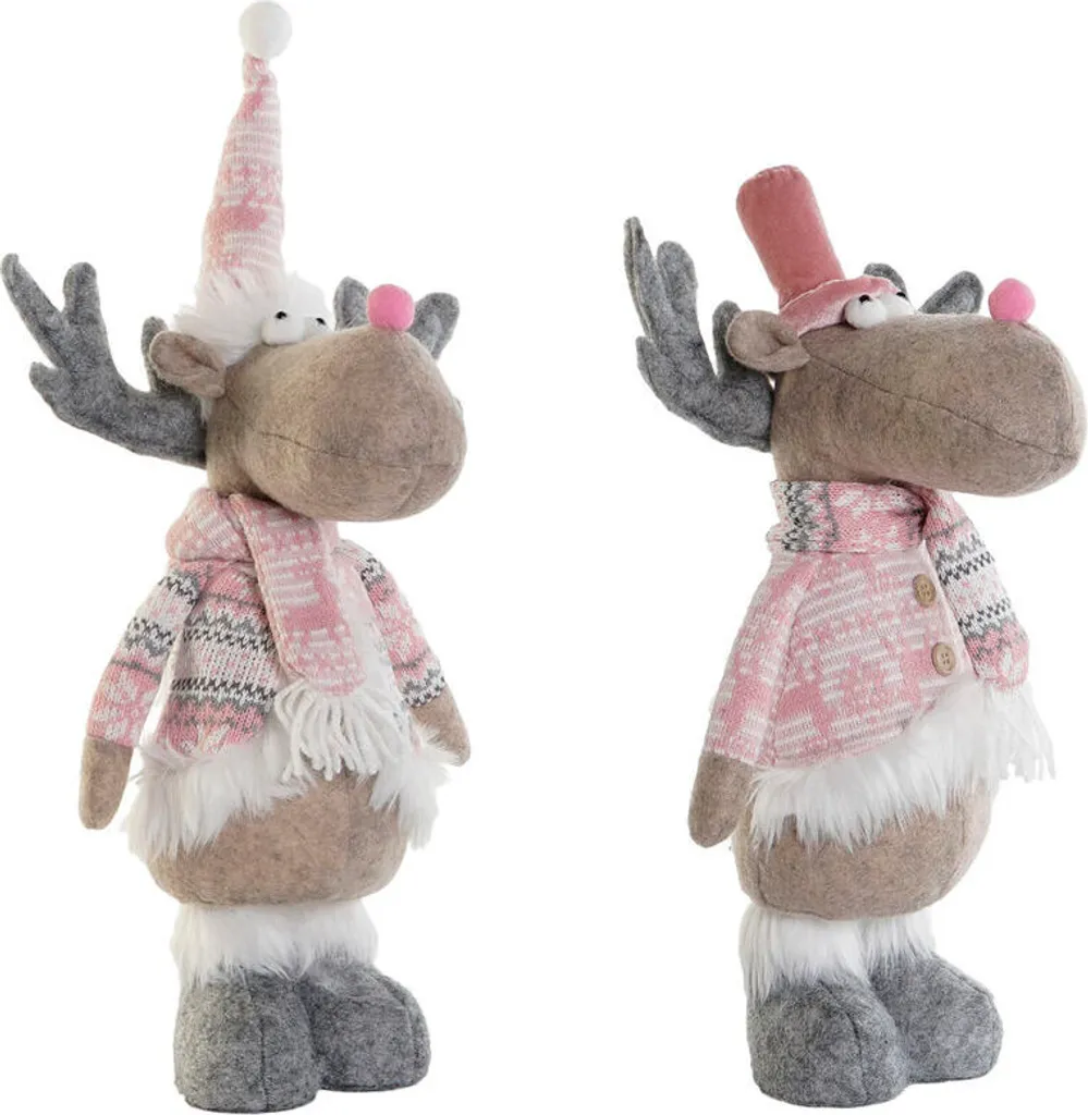 Renne de Noël Coloré 40cm : Égayez votre Déco Hivernale avec ce Duo