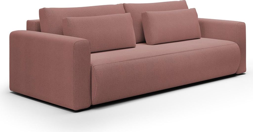 Erbezzo - Schlafsofa 2-Sitzer, 240x105 cm Rosa, mit Stauraum