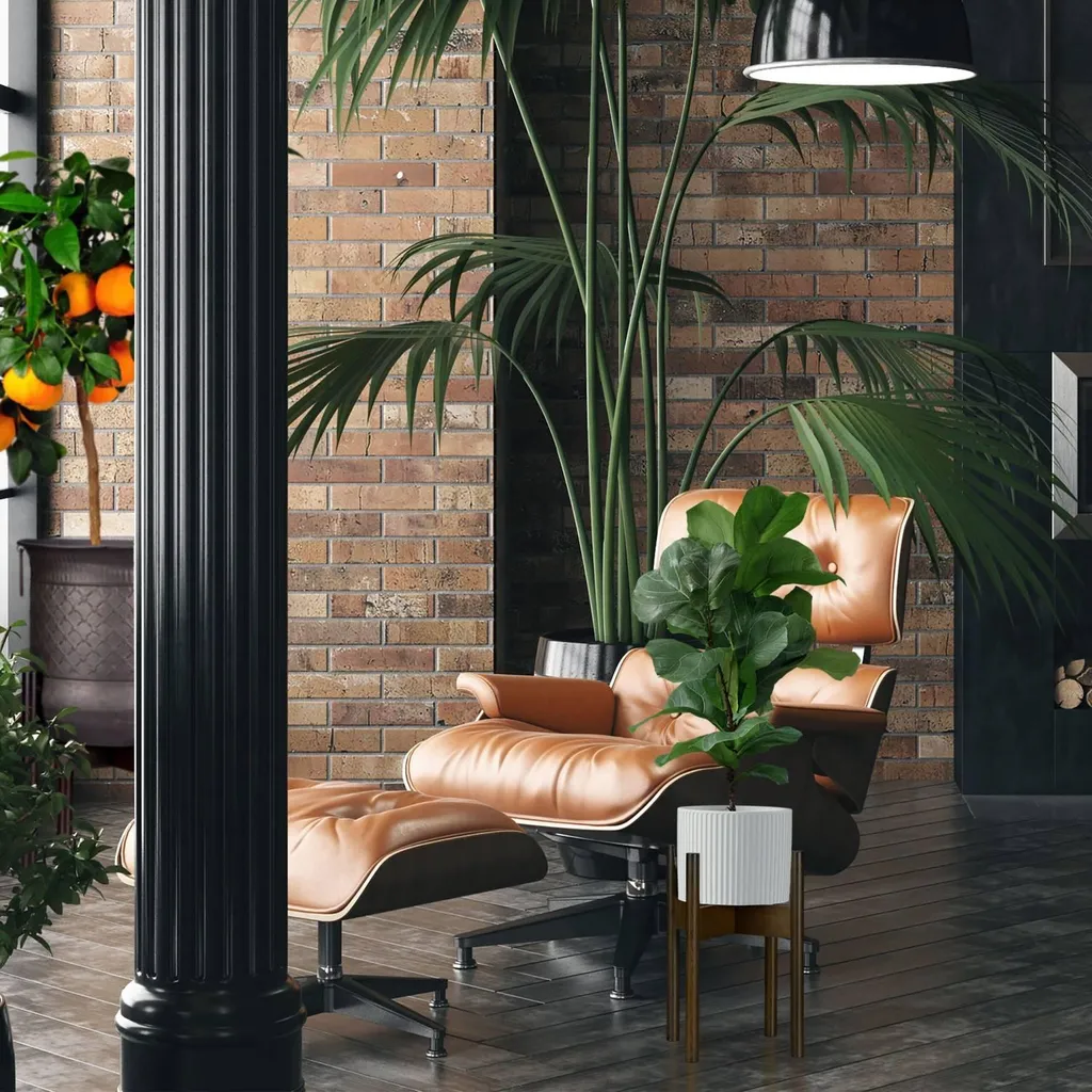 Set 3 Supporti per Piante in Bambù Marrone - Porta Fiori Interno Arredo