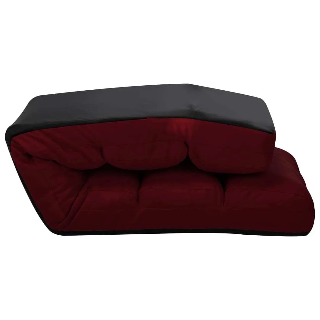 Siège de sol modulable et pliable - Fauteuil d'appoint vin rouge