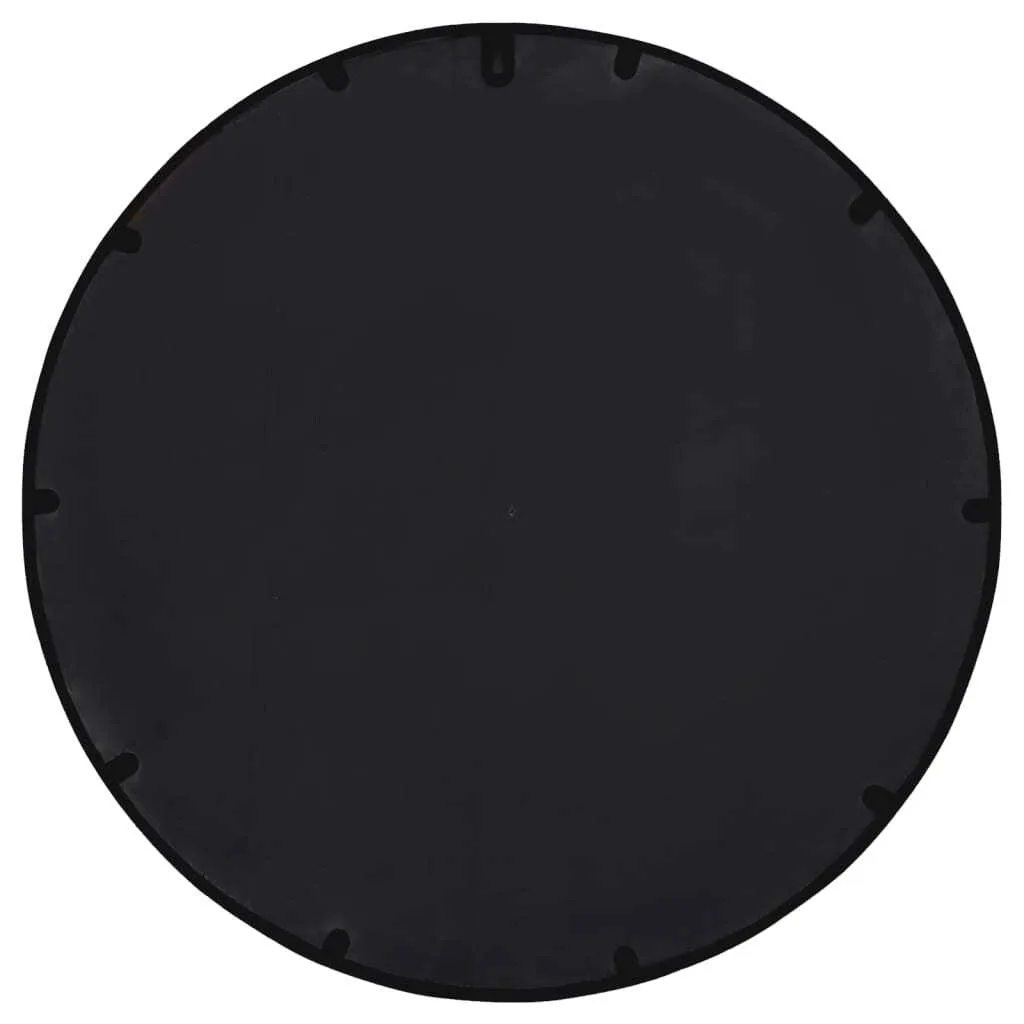Specchio Rotondo Nero 60cm per Giardino e Patio | Design in Ferro - 3