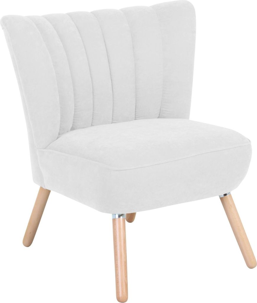 Sessel Kadisha Bezug Velourstoff Buche natur / creme 21137