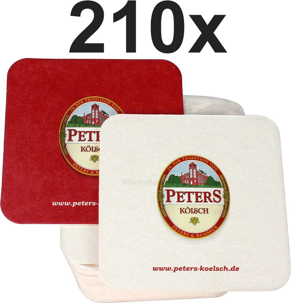 Peters Kölsch Bierdeckel Untersetzer Aktion - 210 Stück (3x Produktbild 