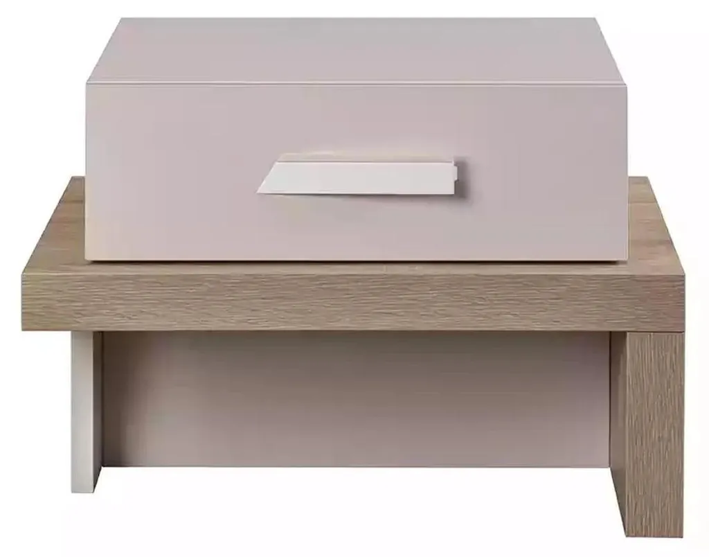 Table de nuit pour enfants en bois rose - Commode de chevet fille