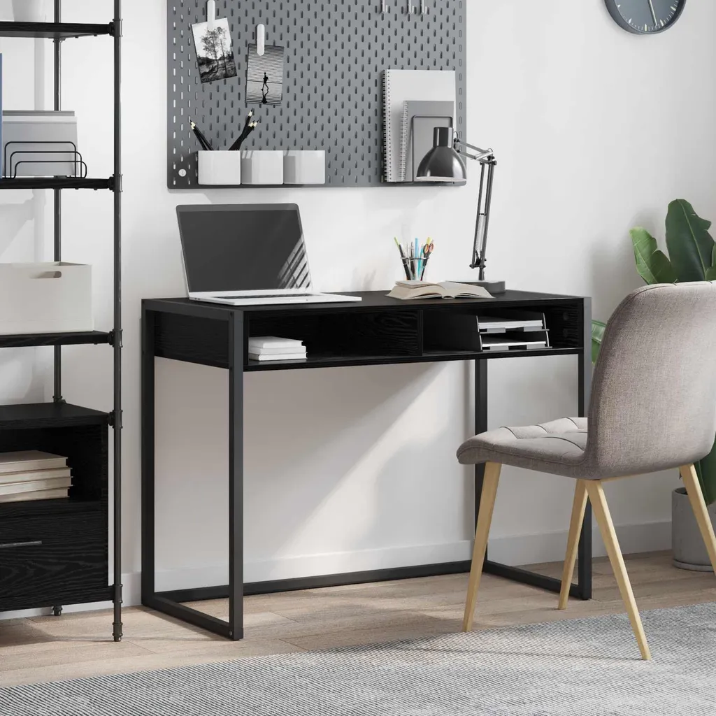 Scrivania Maison Exclusive Rovere Nero 100x50x75 cm - Offerta Mobili