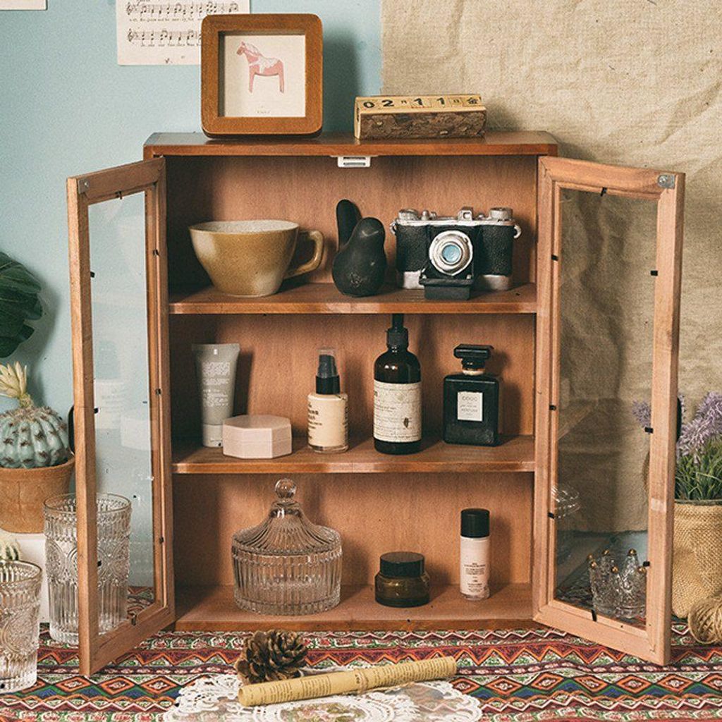 Holzglas Kosmetikschrank, Mehrschichtiger