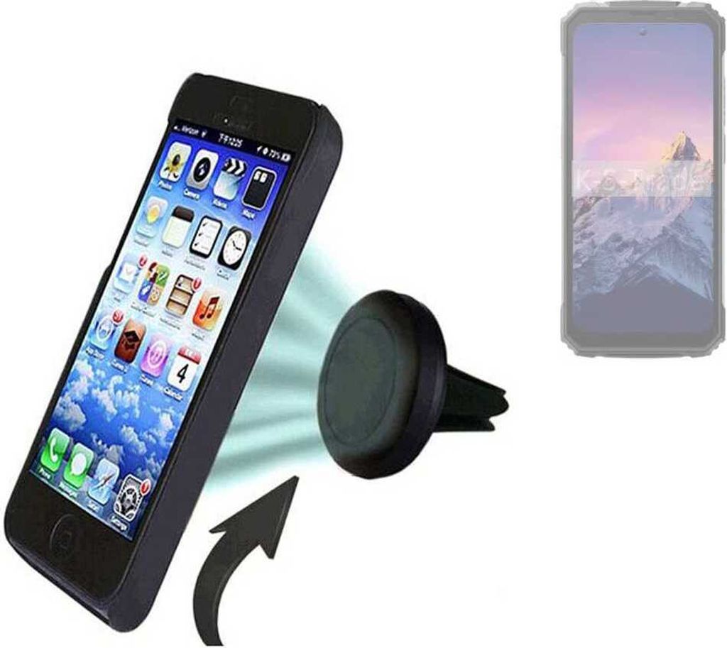 K-S-Trade kompatibel mit Blackview BV8100 Auto Handy Halterung KFZ Halter Lüftungsgitterhalterung Air Vent mount Smartphone Halter