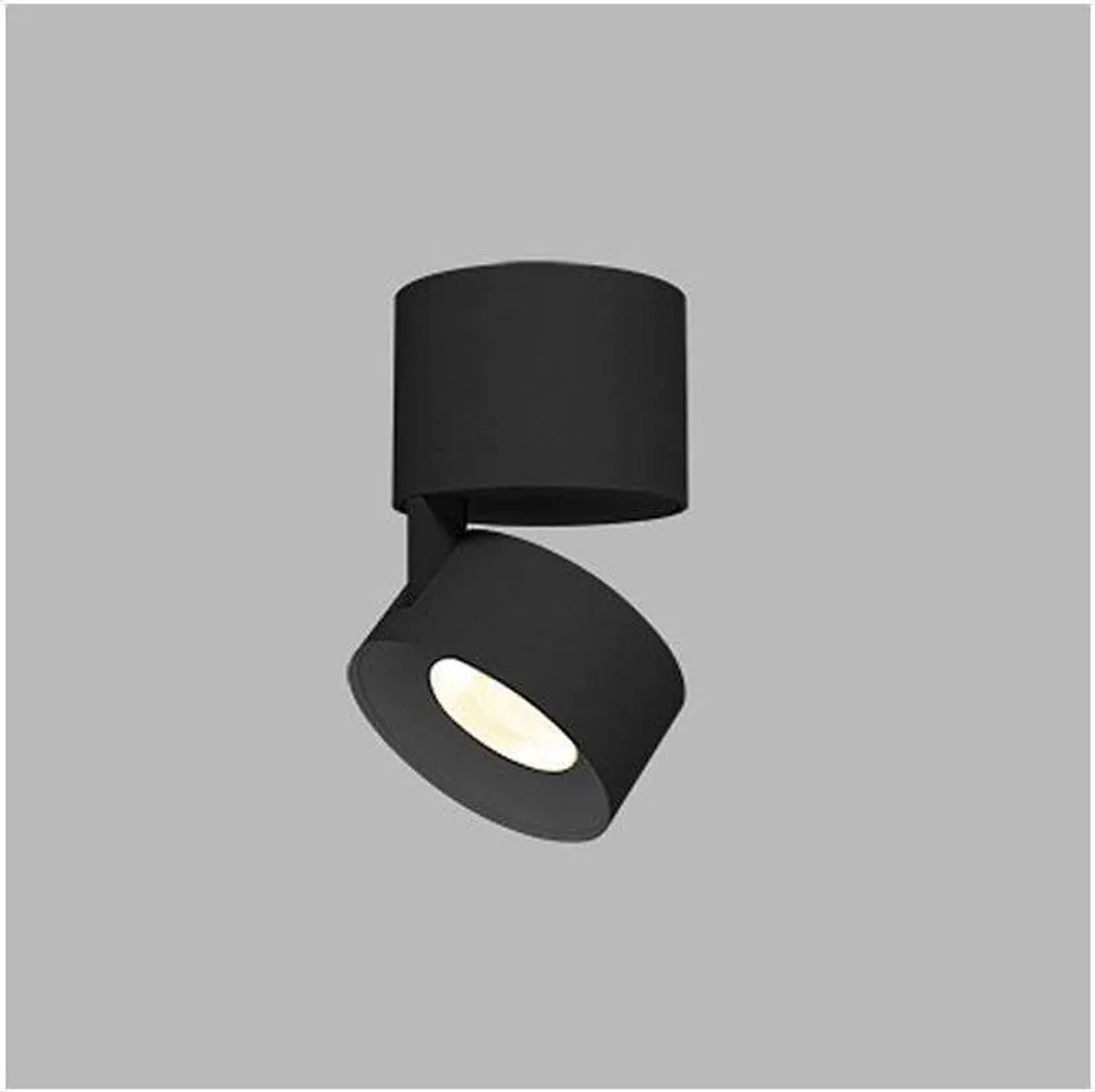 Apparecchio orientabile e inclinabile a soffitto LED2 KLIP ON CRI90, variante: 11 W, 2700 K, base nera, riflettore nero