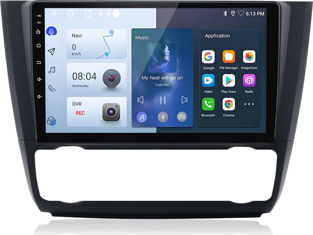 CarPlay 9" 1+32GB Android 13 Autoradio Für BMW 1-Series E88 E82 E81 E87 2004-2011 GPS Navi DAB WIFI BT SWC