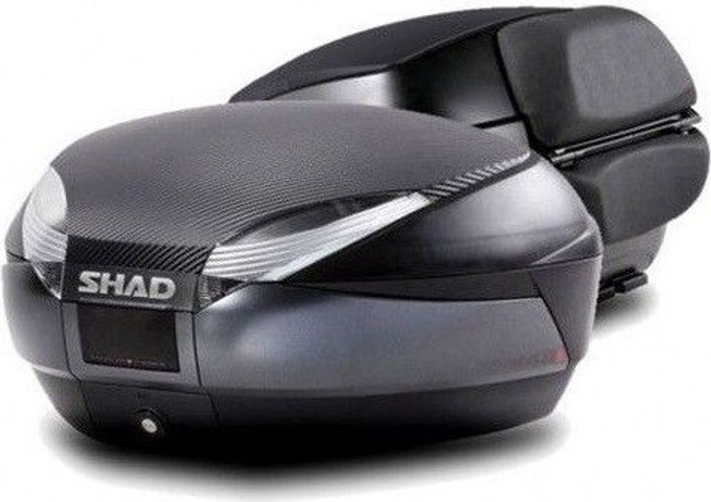 SHAD Vrchný kufor na motorku SH48 Tmavo šedá vr. opierky, Obrázok produktu 