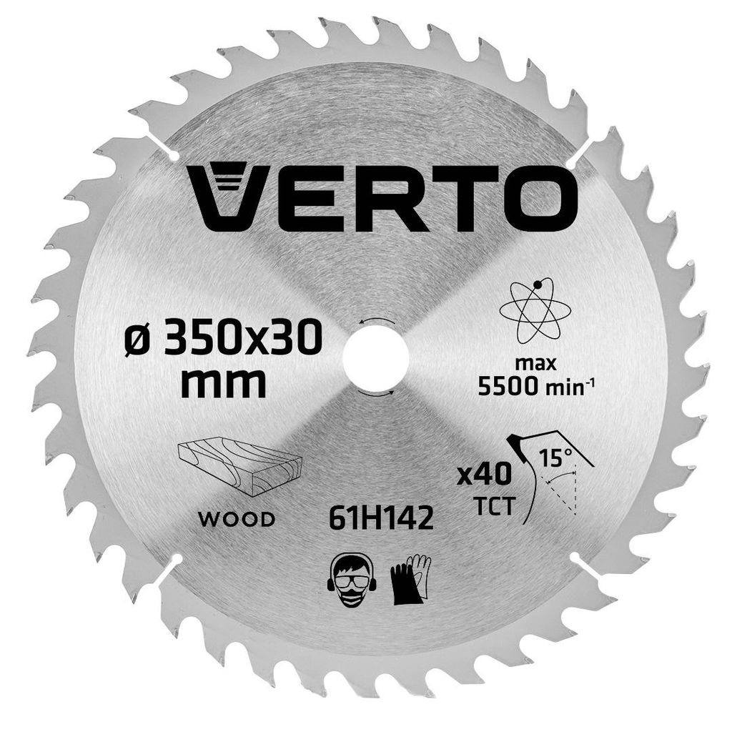 VERTO Pilový kotouč, široký, 350 x 30 mm, 40 zubů Obrázek produktu 