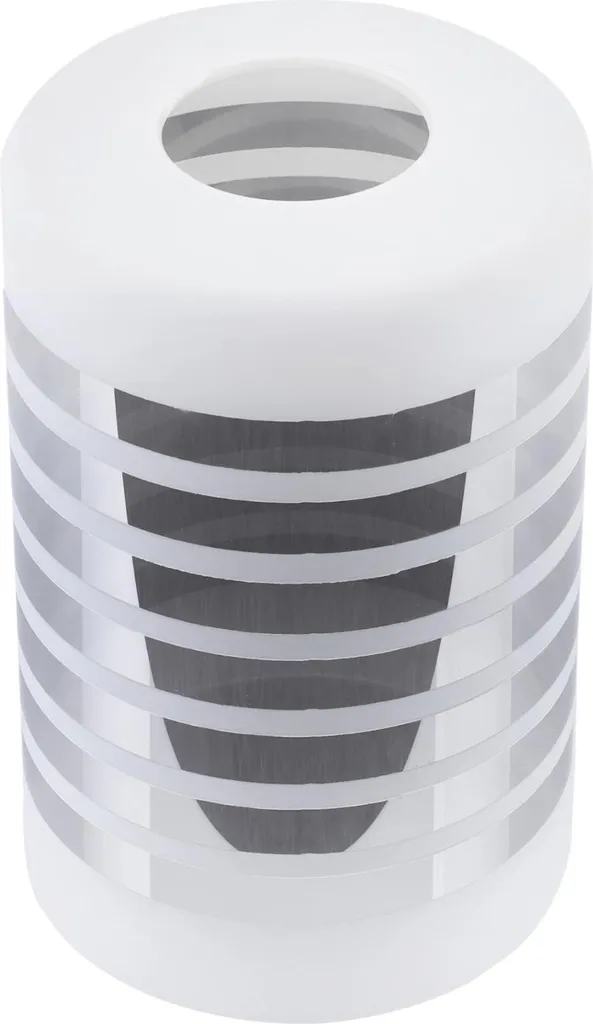 Elegante Paralume Cobi Bianco con Cromature 10,5 cm Vetro Laminato