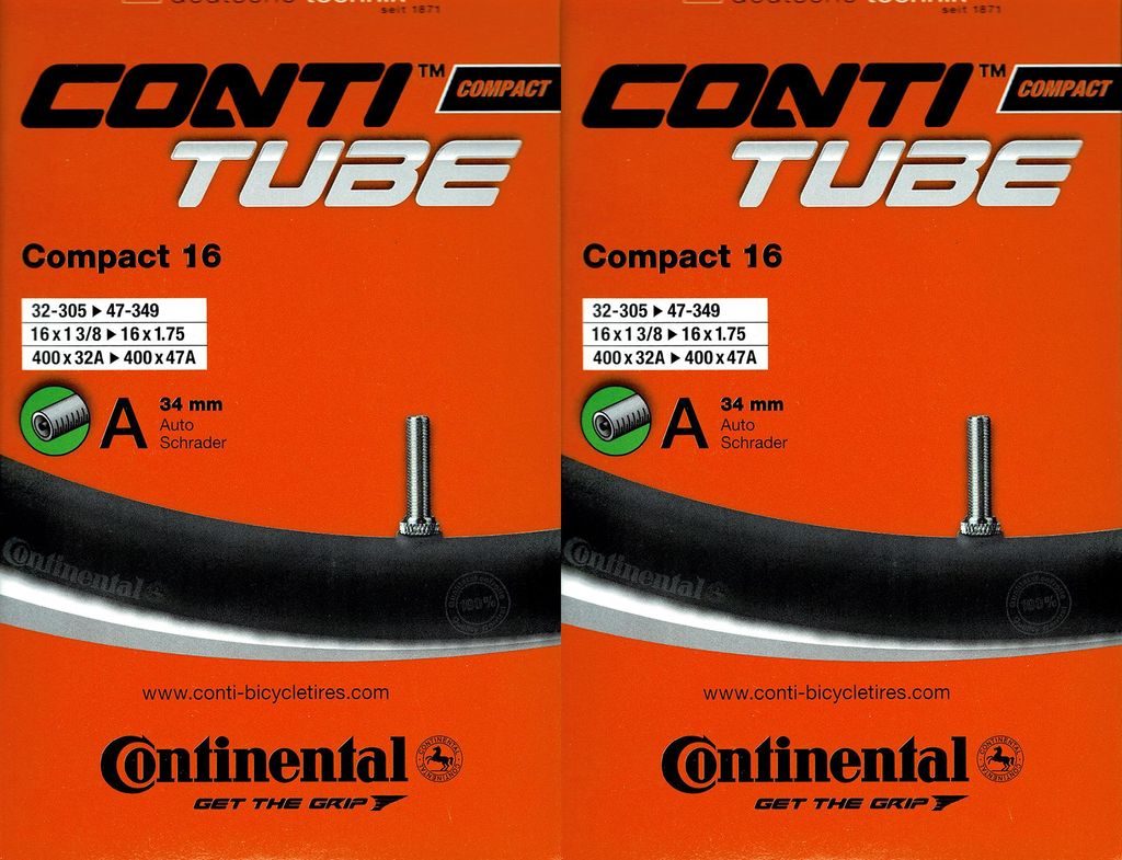 2x Continental Compact 16 Schlauch 16 Zoll AV Produktbild 