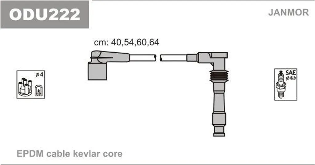 Offerta Set Cavi Accensione JANMOR ODU222 Opel 90384308 Astra Corsa