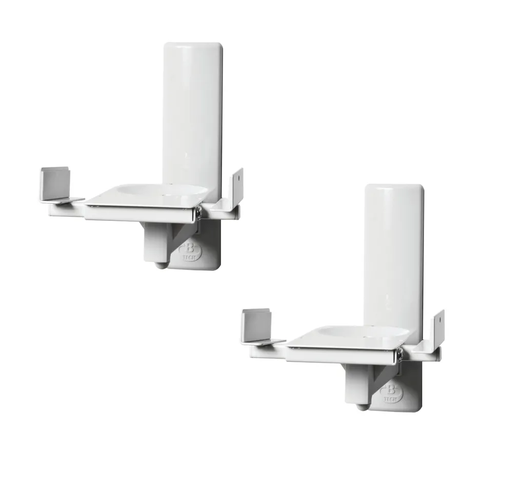 Support Mural Enceinte Home Cinéma B-TECH BT77 Blanc Orientable Haute Qualité - 8