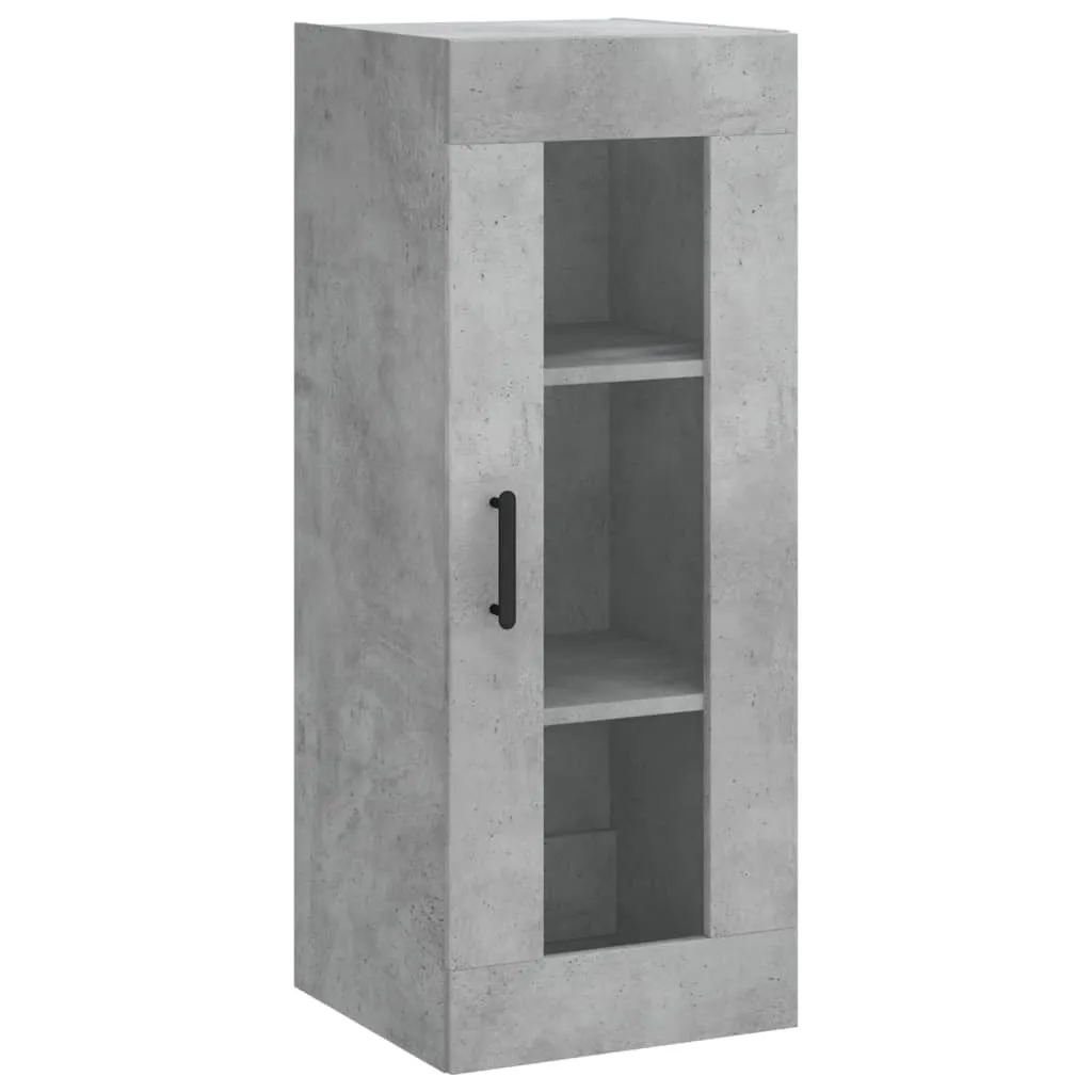 SYFAX™ Mobile a Parete Grigio Cemento 34,5x34x90 cm - Design Sospeso