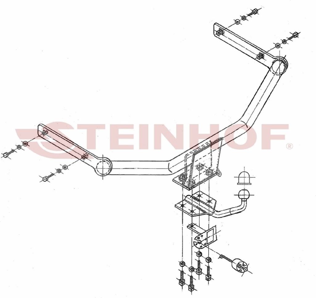 Z547813 Anhängerkupplung passend für SEAT Leon I 2000-2005 starr