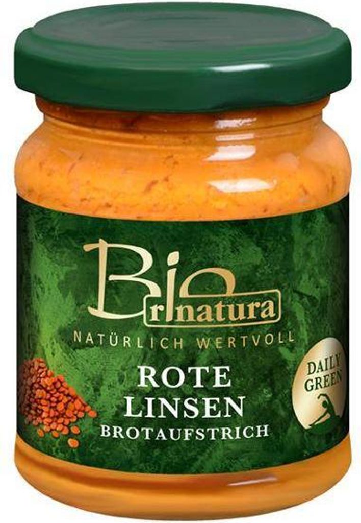 Rinatura Rote Linsen Brotaufstich  125 G Glas Vollmundig Produktbild 