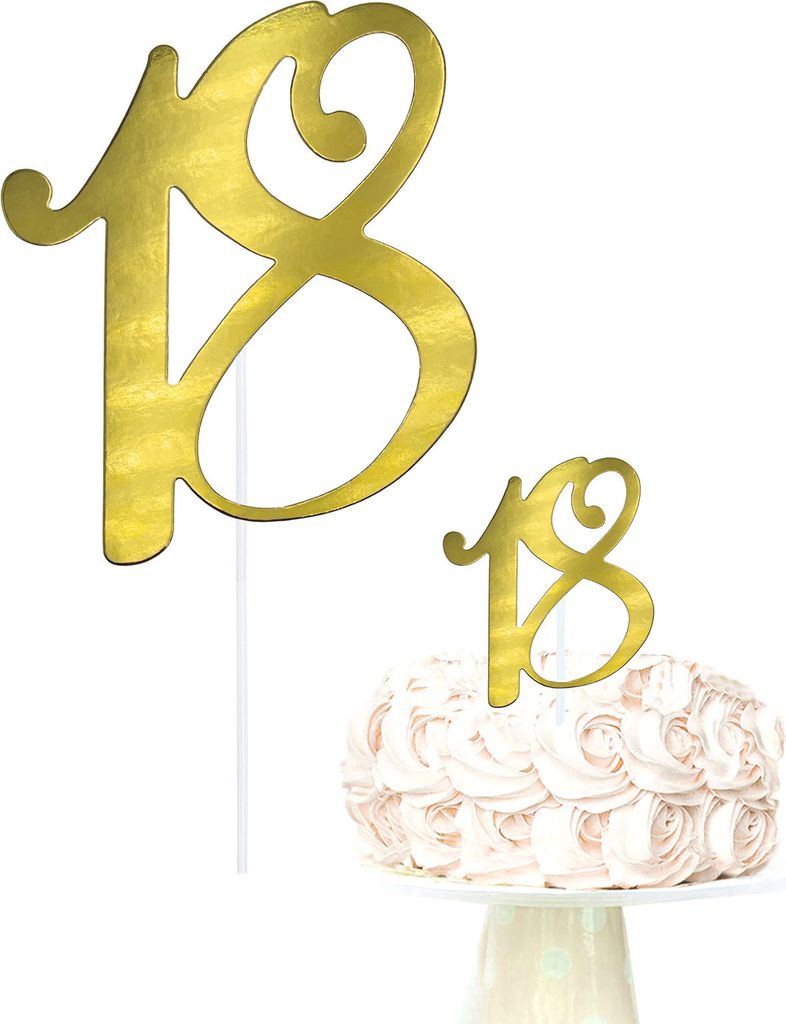 Oblique Unique Torten Topper Kuchen Muffin Aufsatz Zahl 18 Produktbild 