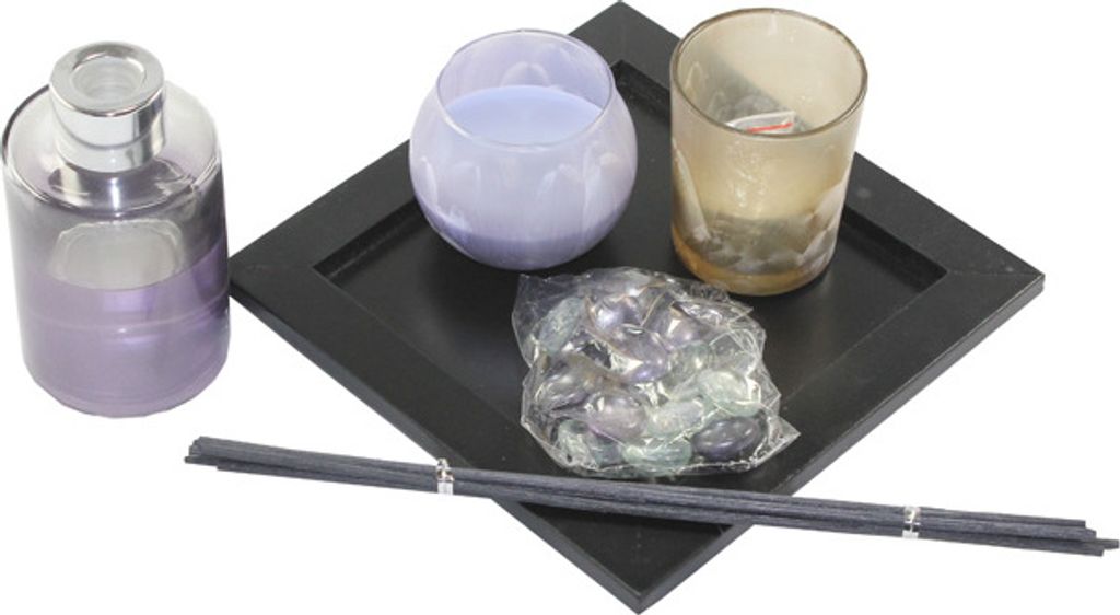 Duftset und Teelichthalter 2 sort. Weihnachten Dekoration atemberaubendes Aroma , Farbe:Beere