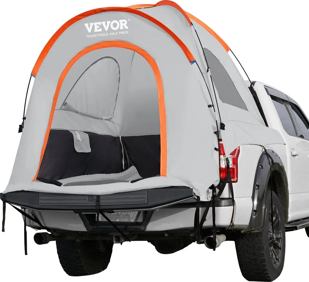 Tenda da tetto per camion 200 x 165 x 170 cm, tenda a doppio strato all'aperto per pickup tenda per camion tenda da letto per camion tenda da campeggio all'aperto per famiglia tenda da viaggio per auto, tenda da tetto impermeabile per auto tenda posteriore borsa da trasporto