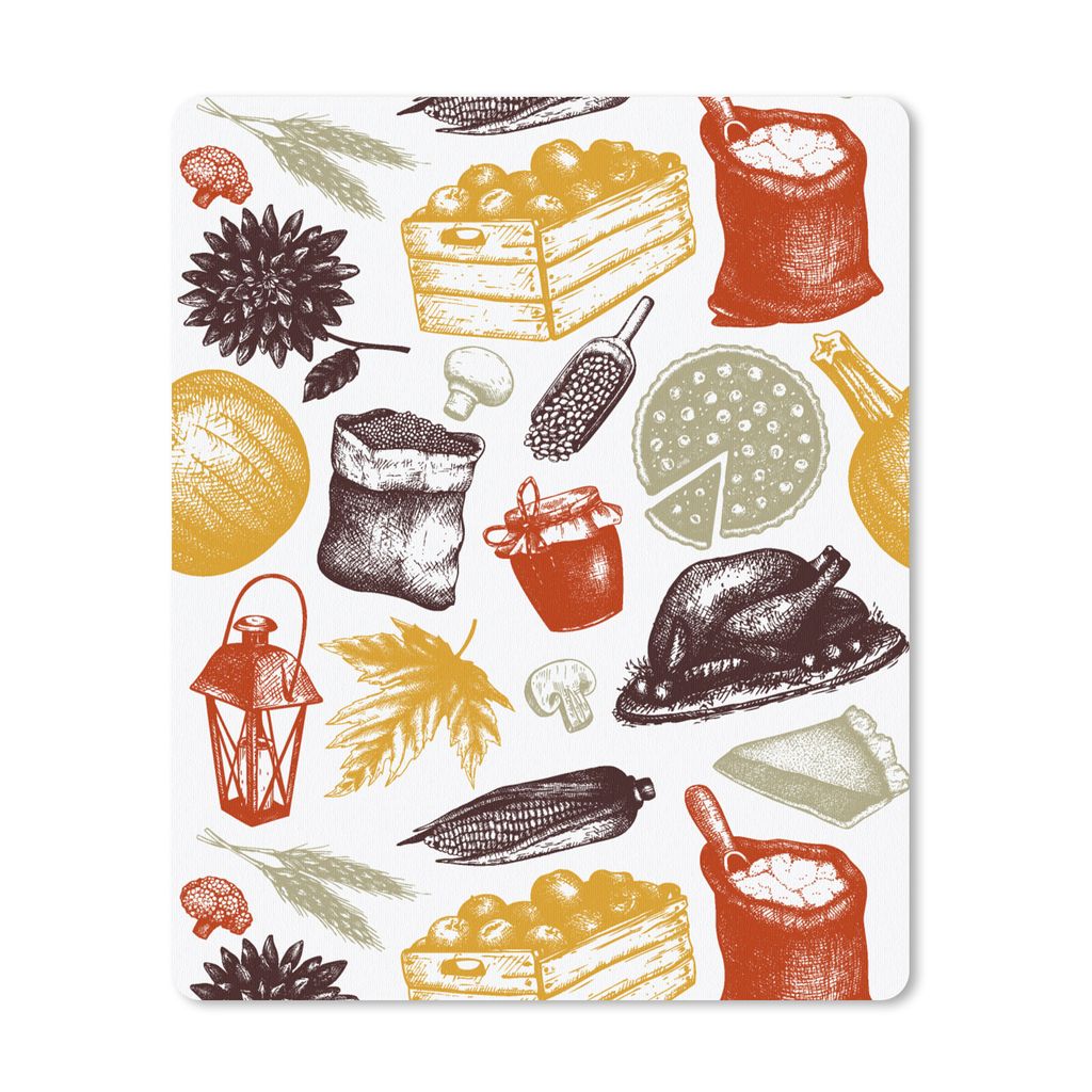 MuchoWow Mauspad Mousepad Erntedankfest - Abendessen 30x40 cm - Mousepads - Maus Mat - Pad - Mausunterlage - Mausmatten
