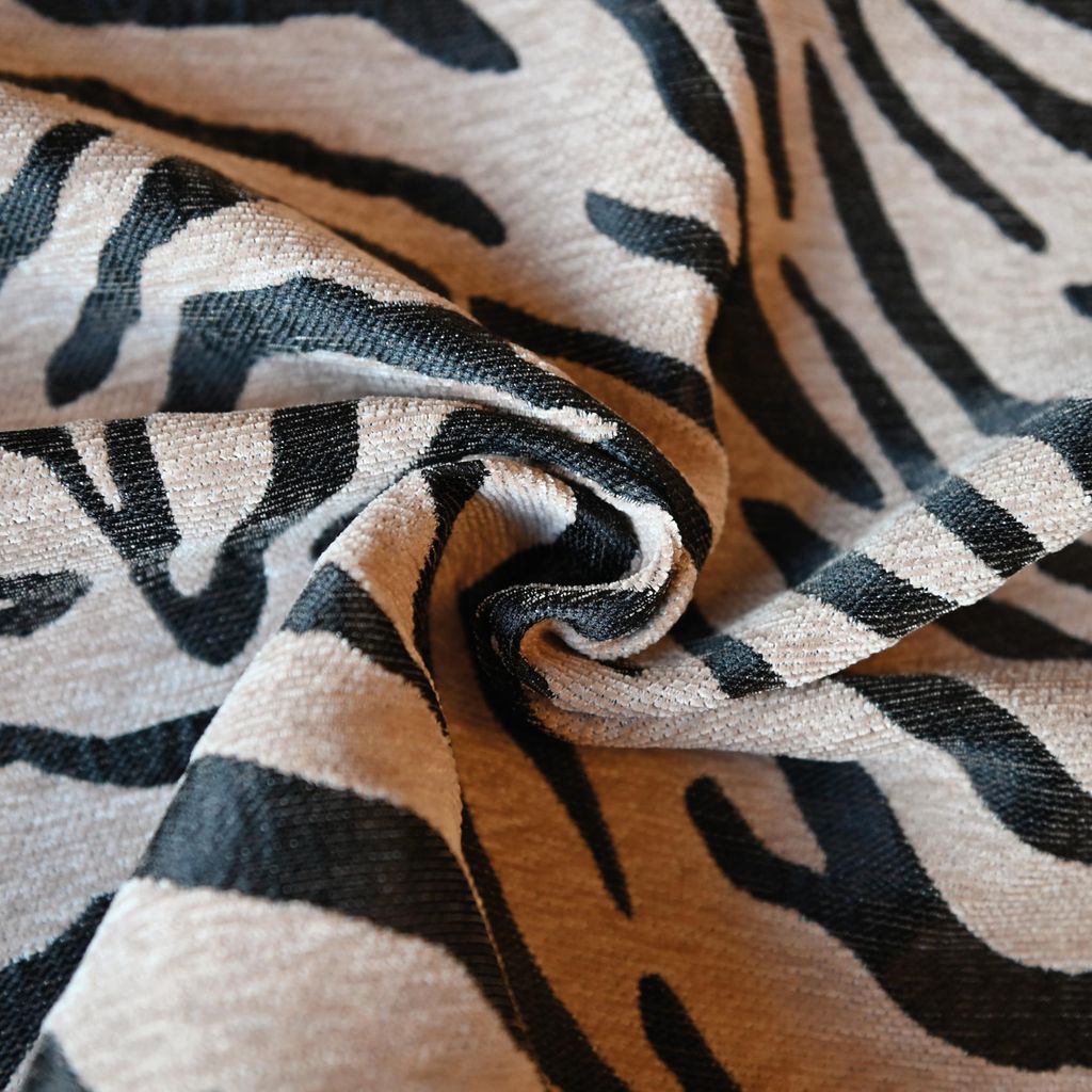 Jacquard-Chenillestoff mit Zebramuster Produktbild 