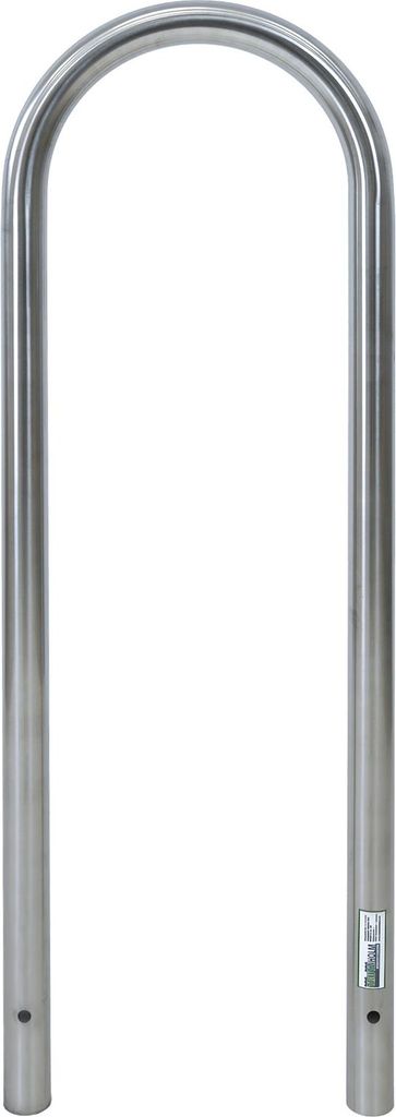 Fahrradanlehnbügel 115 x 41 cm Edelstahl Ø 49 mm grau Einbetonieren Fahrradständer Parker Typ U