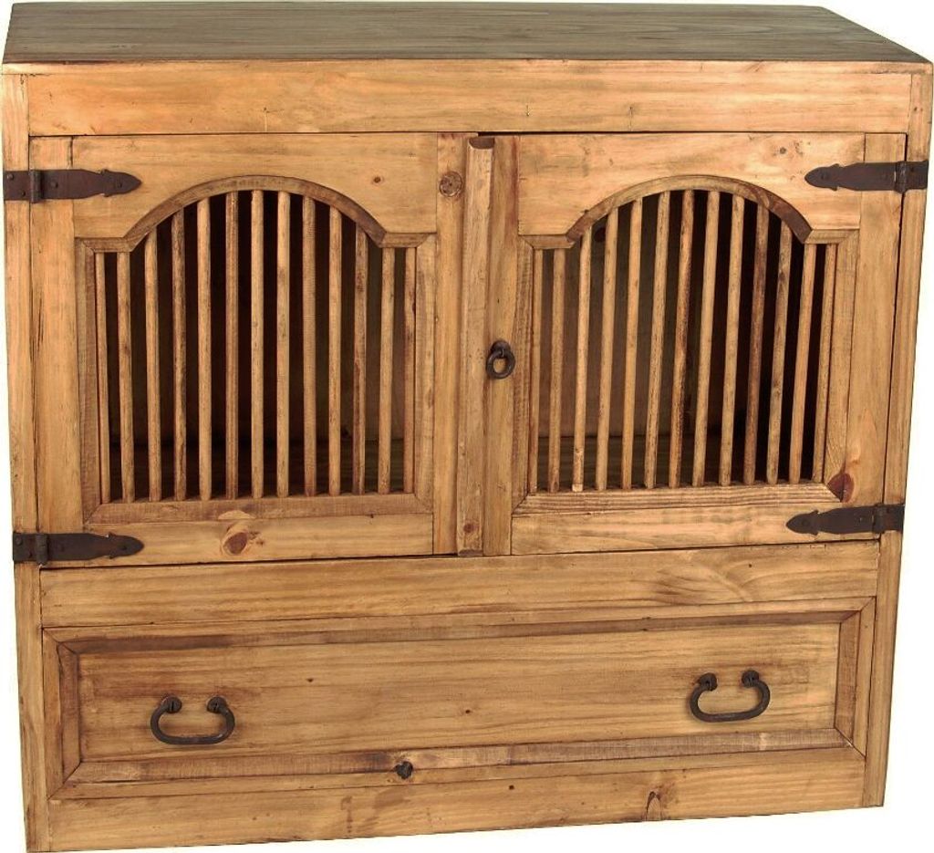 MiaMöbel Kommode Mexico Möbel 98x87x45 cm Landhausstil Massivholz Pinie Honig