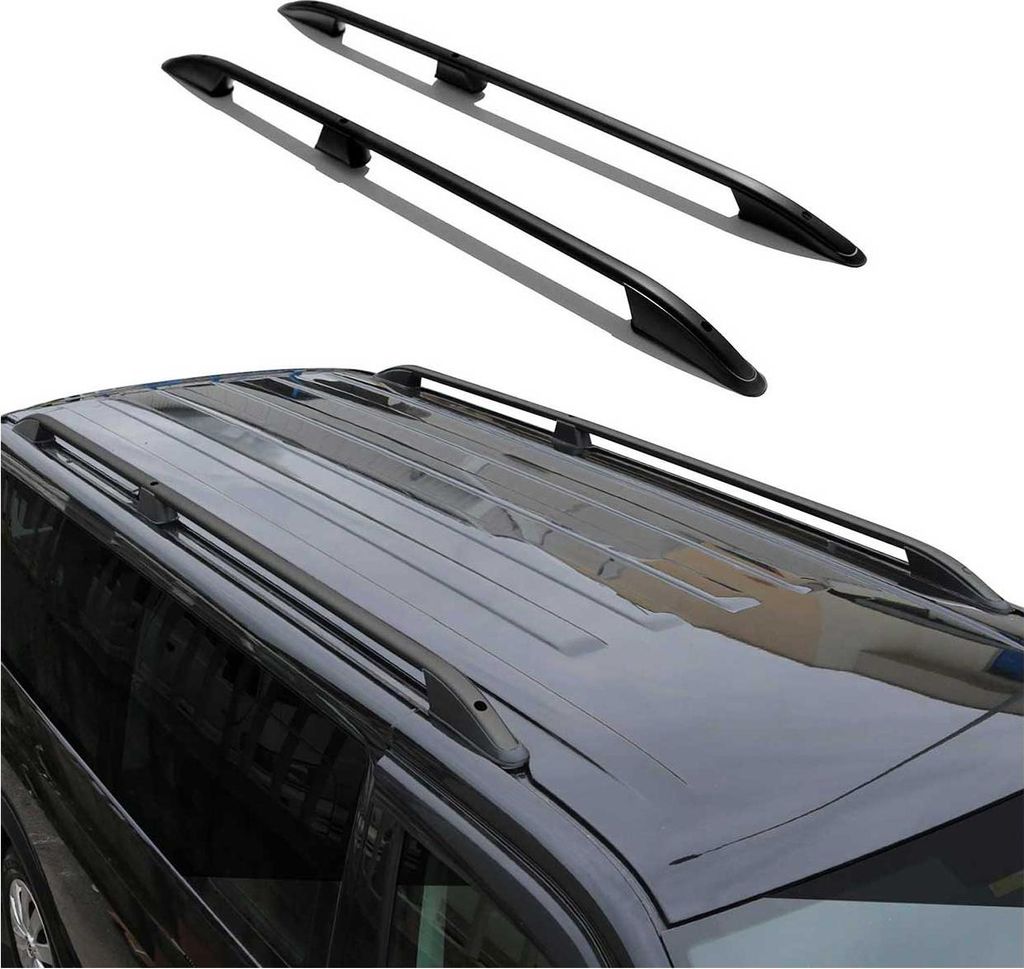 Dachreling Dachgepäckträger für Citroen Jumpy 2007-2017 L1 Kurzer Schwarz 2tlg