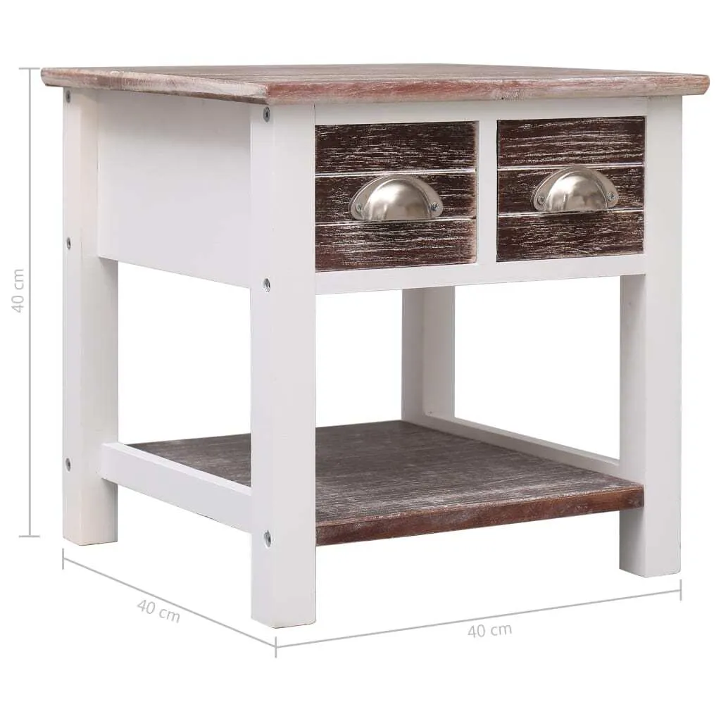 Petite table d'appoint stable en bois brun pour optimiser vos espaces - 8