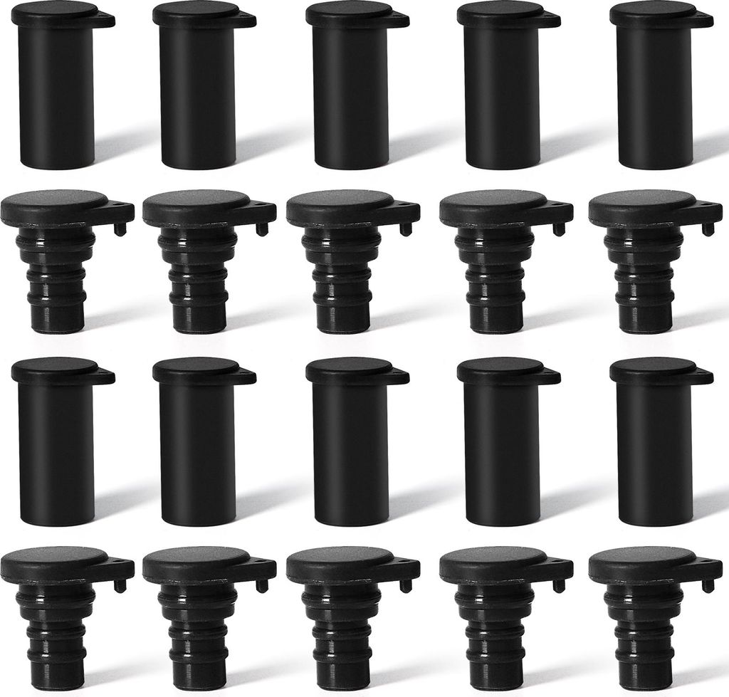 10 Paar Silikon Staub- und Wasserschutzkappen für PV-Stecker, Solar-Wechselrichter, Schwarz