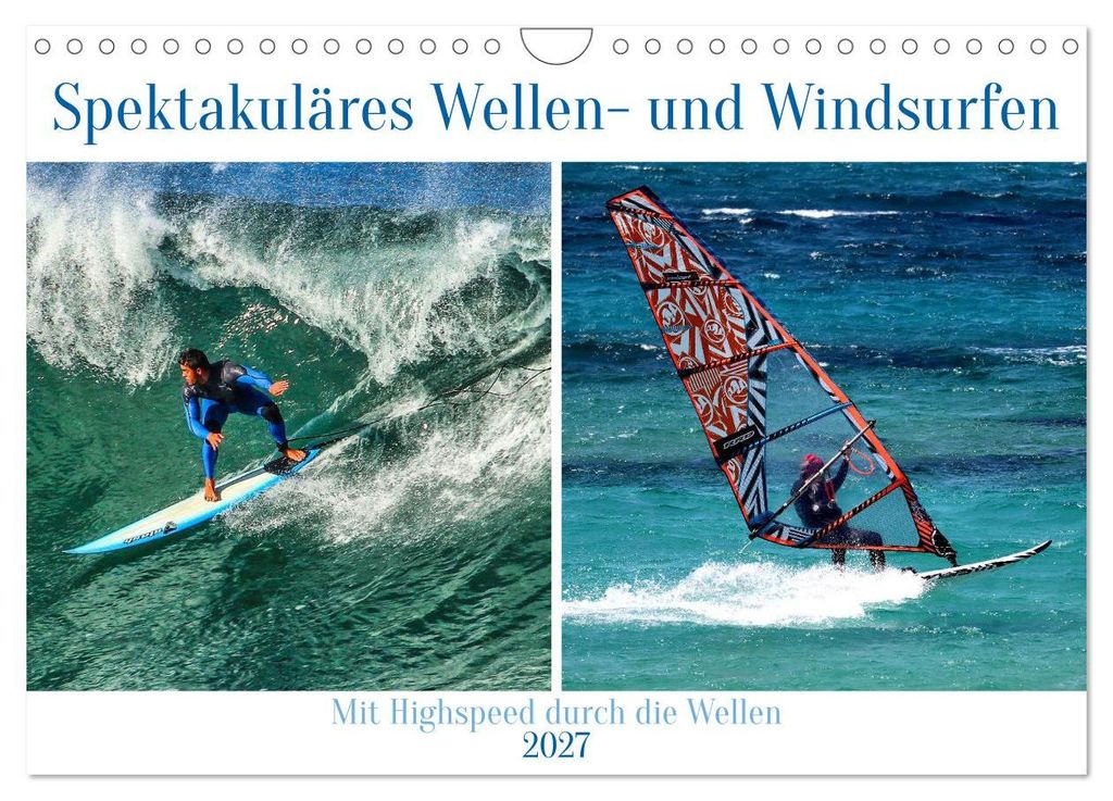 Spektakuläres Wellen- und Windsurfen (Wandkalender 2027 DIN A4 quer), CALVENDO Monatskalender