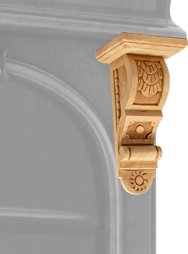 Ornament ,Schrankdeko, Dekoration |Holz, beige | H27,5xB13,6cm