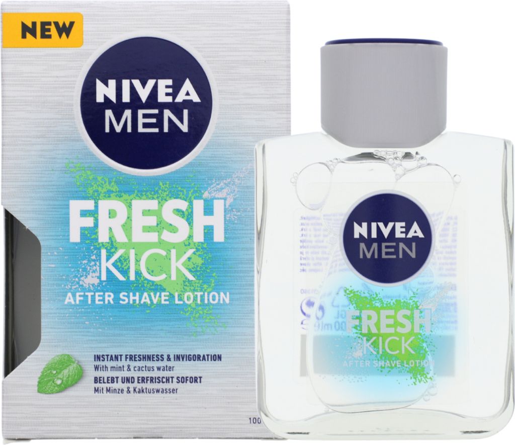 NIVEA MEN Fresh Kick After Shave Lotion mit Minze und Kaktuswasser Rasierwasser 100ml
