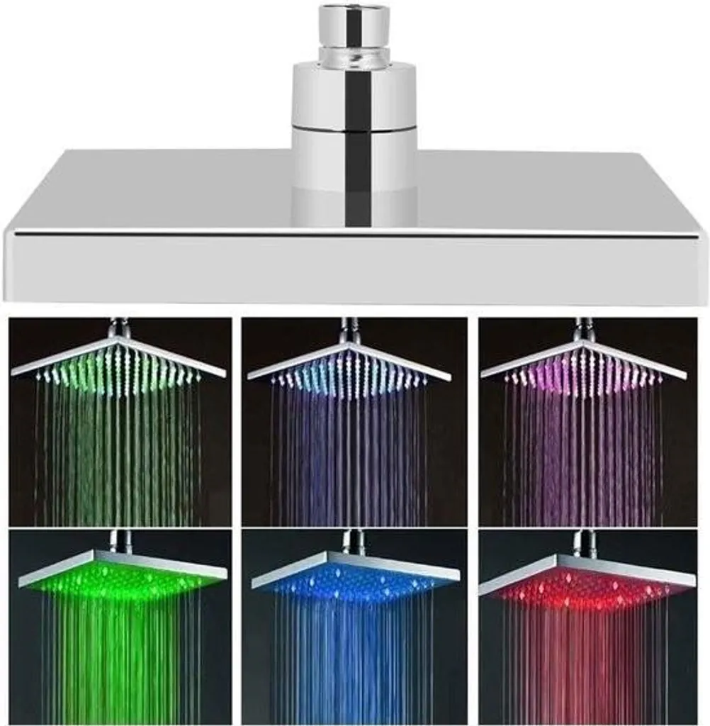 Pomme de douche LED 7 couleurs à effet pluie lumineuse - 2